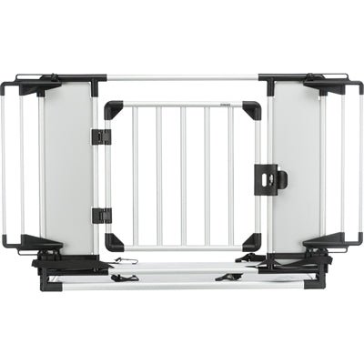 Trixie Trixy-Stammzaun Aluminium / Kunststoff Grau / Schwarz 94-114X69 CM